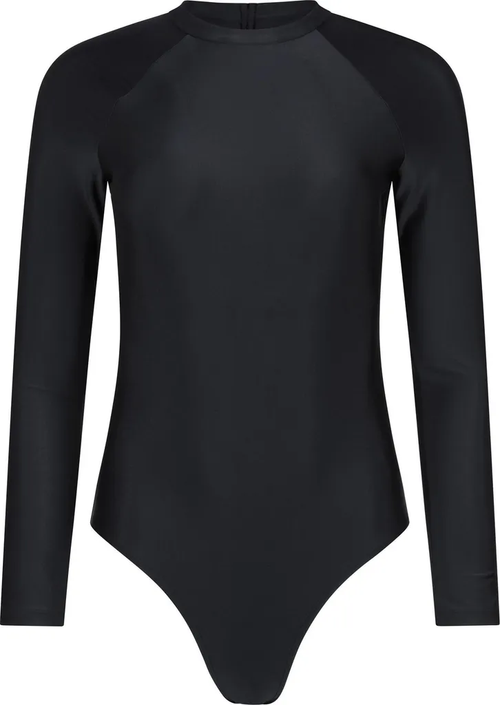 Maillot de bain femme manches longues pour surf et natation modèle noir
