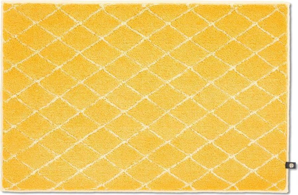 Rhomtuft Badteppich Rhom eckig m.abgerundeten Kanten 70 x 150 cm Farbe sonne/banane