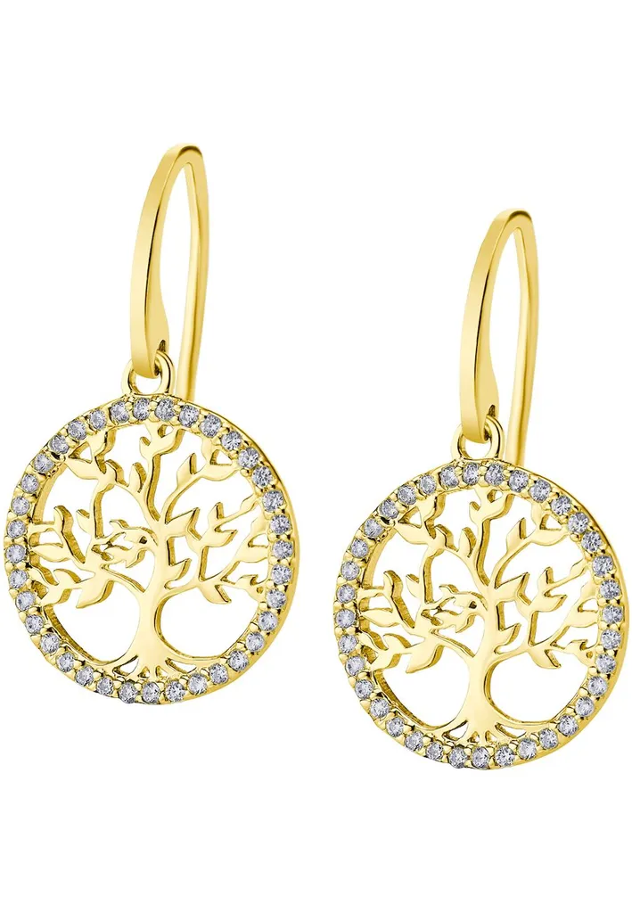 Boucles Arbre de Vie Lotus Silver LP1746-4/2 Argent et Doré Jaune 925