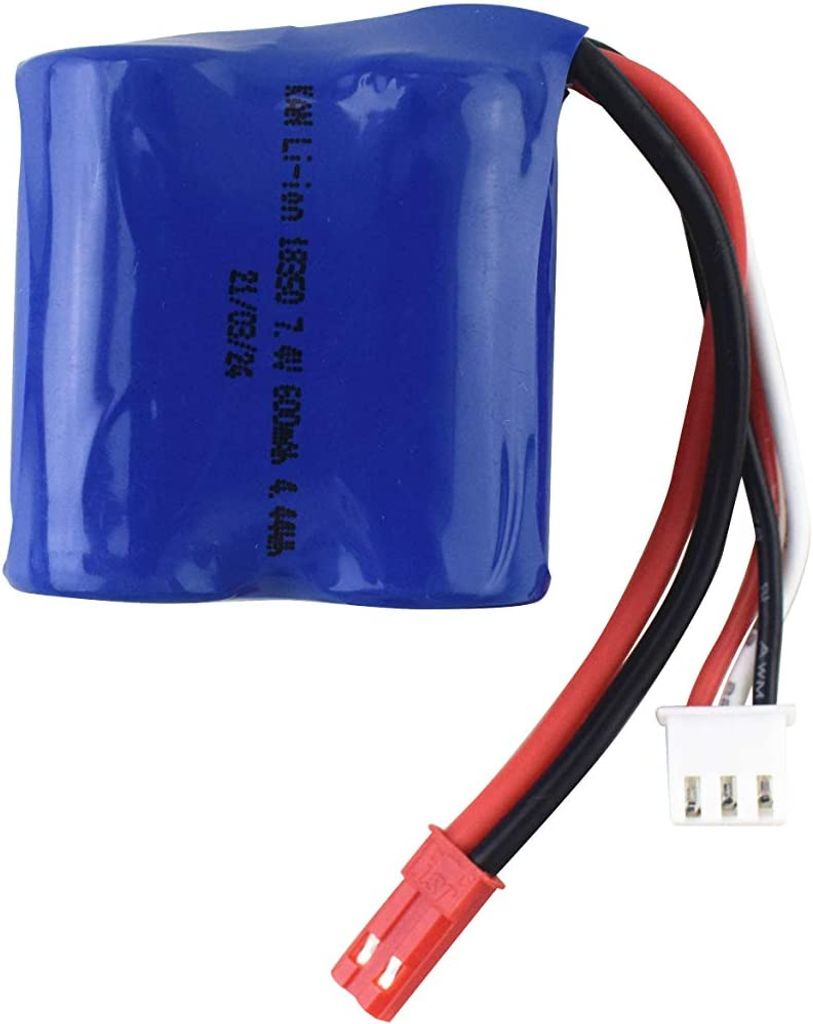 1 kus 7,4V 600mAh 15C 18350 lithiová náhradní baterie pro Obrázek produktu 