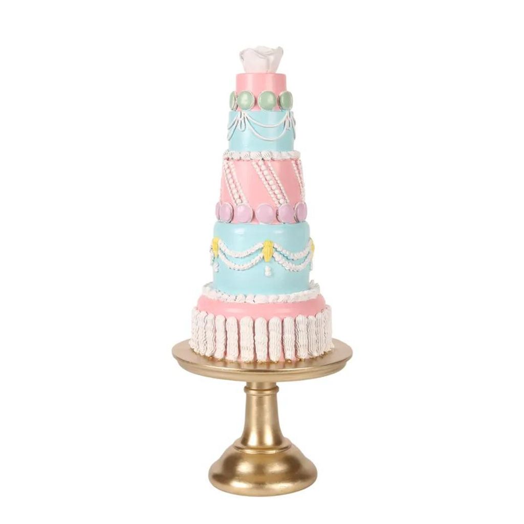 Sculpture de gâteau décorative rose, 46 cm – Grand ornement Image du produit 