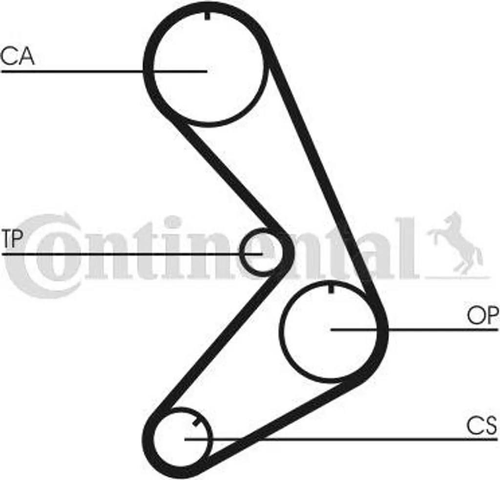 Courroie de distribution Continental CT750 pour moteur Renault Trafic