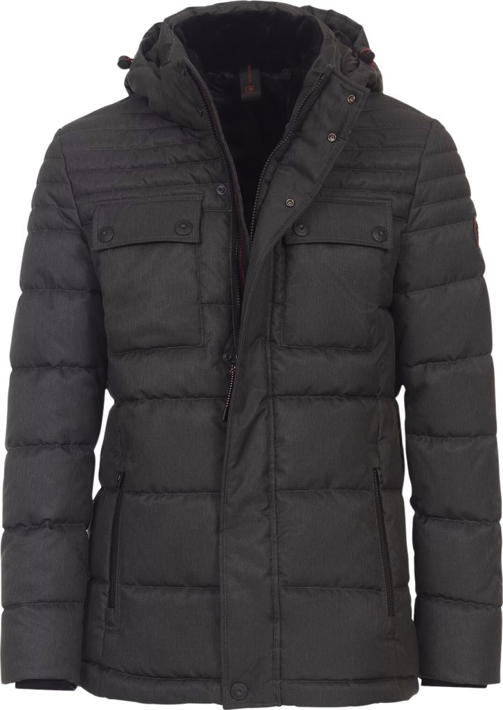 CASAMODA Herren Outdoor-Parka Kapuze gesteppt Regular Anthrazit XXL