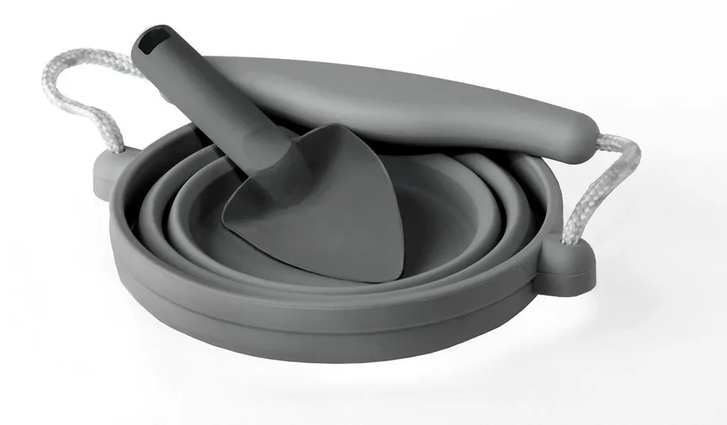 Jouet de plage durable en silicone pot à graines et pelle sans plastique