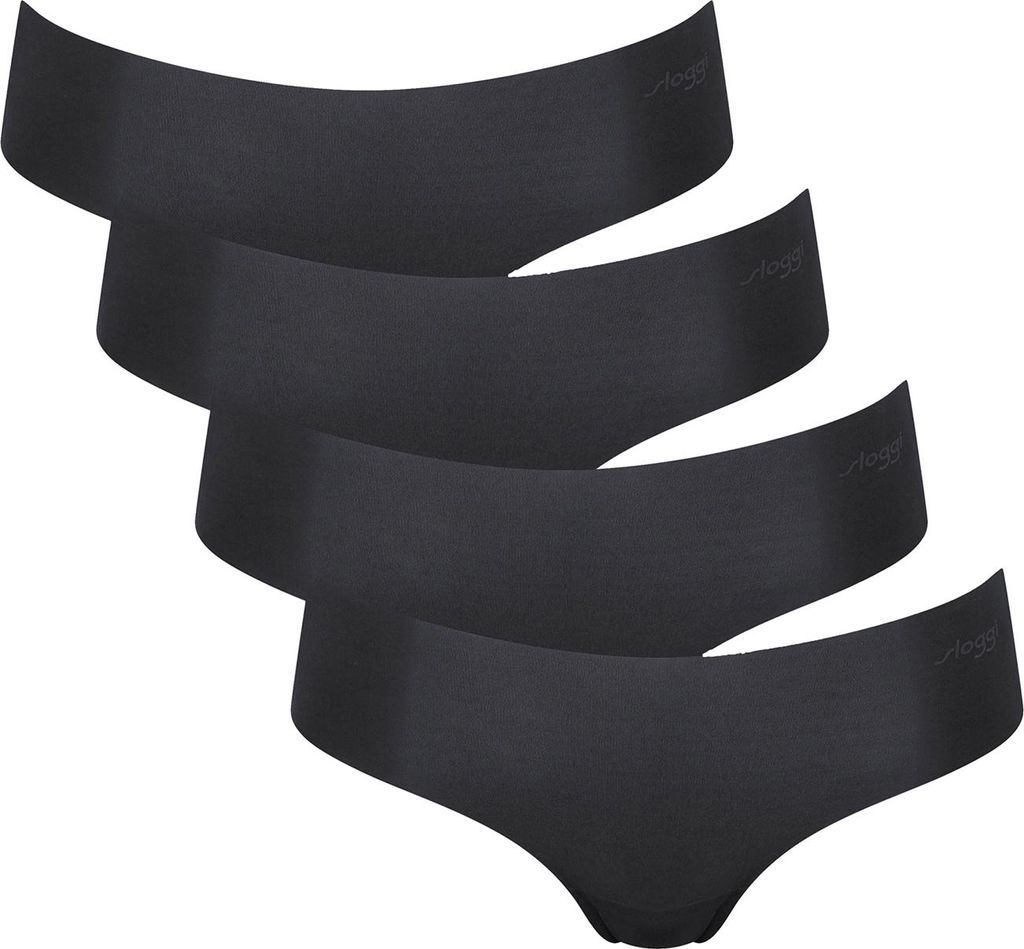 sloggi Damen Hipster 4-Pack ZERO Microfibre 2.0 - BLACK - Größe L