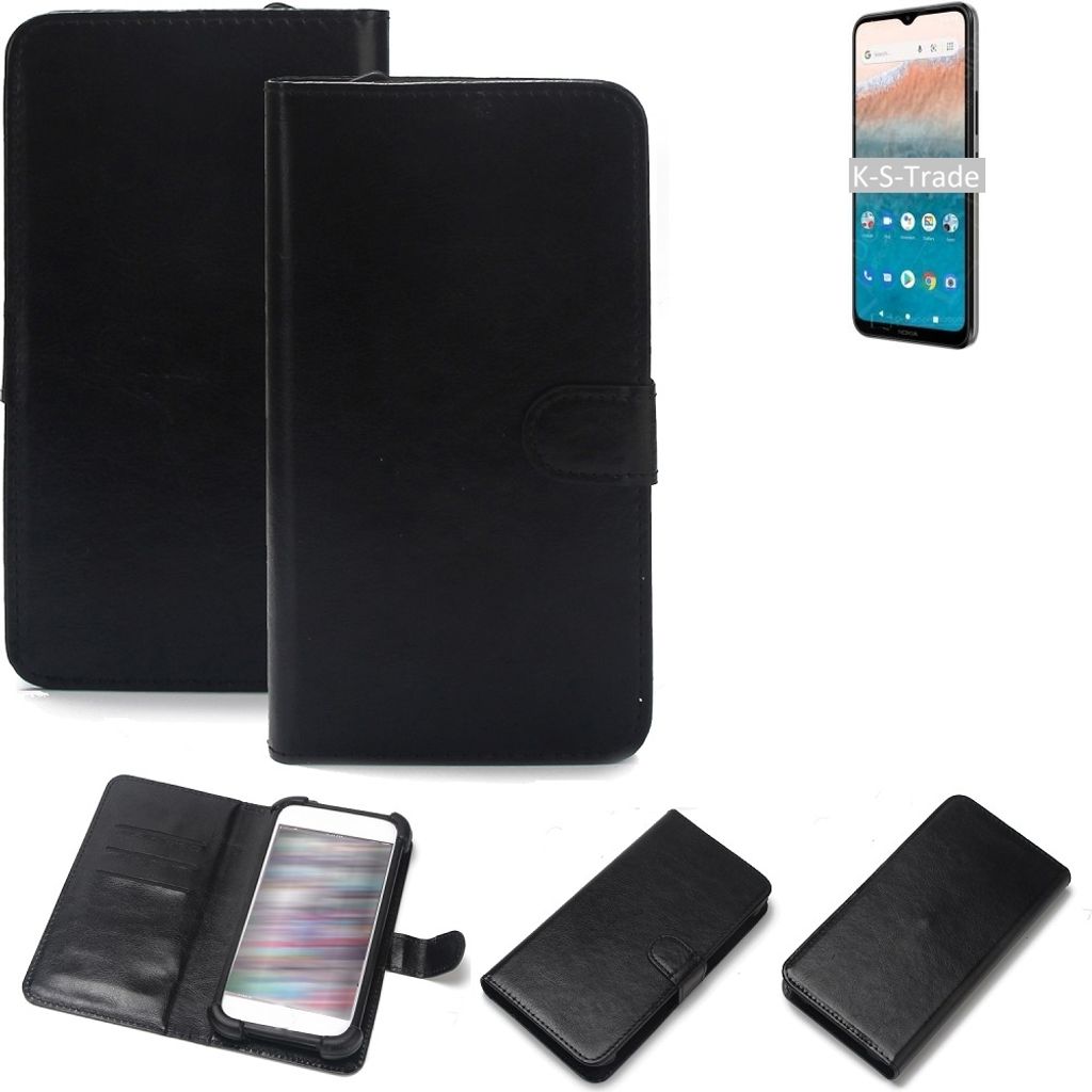K-S-Trade Handyhülle Schutzhülle kompatibel mit Nokia C21 Plus 4GB Handy Schutz Hülle Handyhülle Bumper schwarz 1x