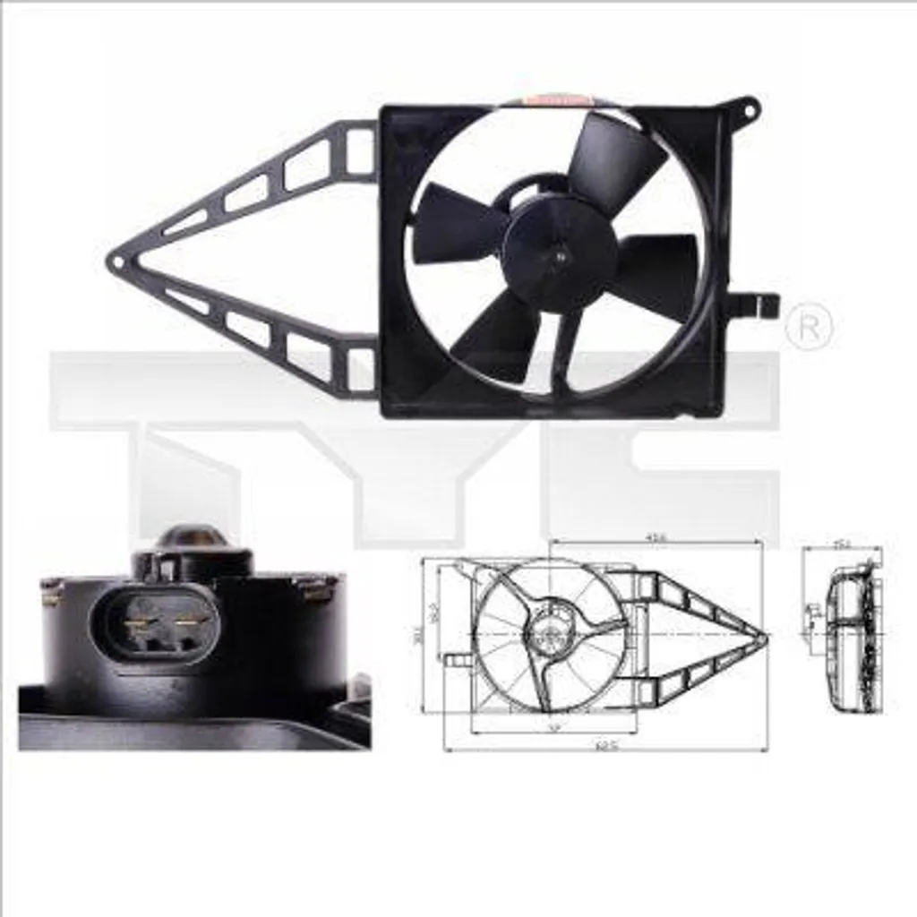 Ventilateur de radiateur TYC 825-0013 OE 1314518 pour Opel Astra F