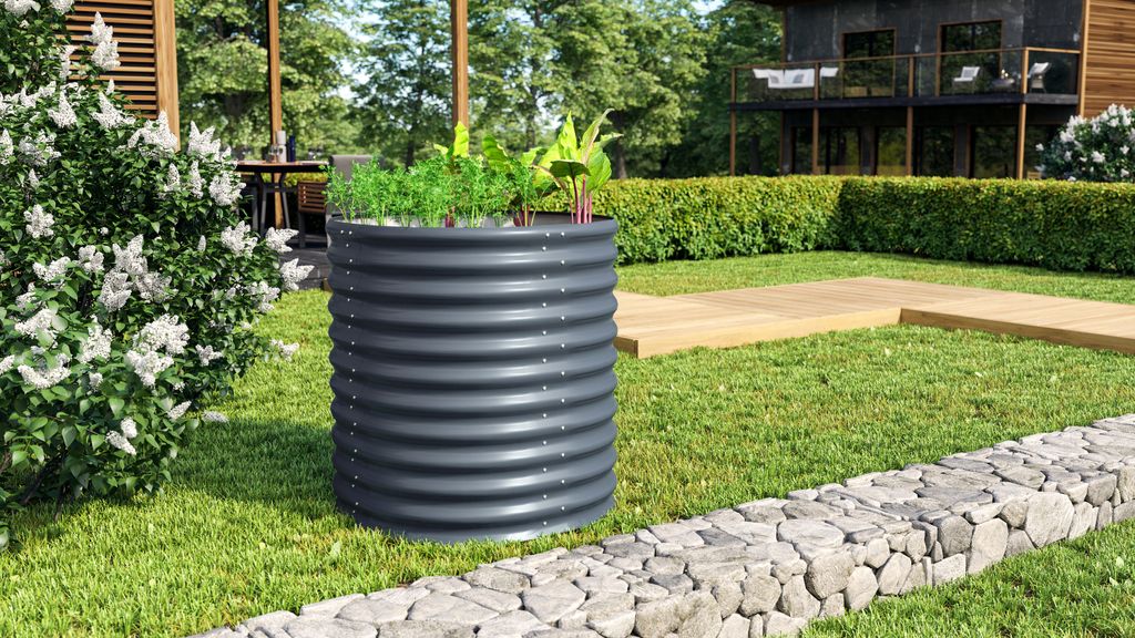 Vitavia Hochbeet "Terra 858" granit 86 cm Modell "Rund"