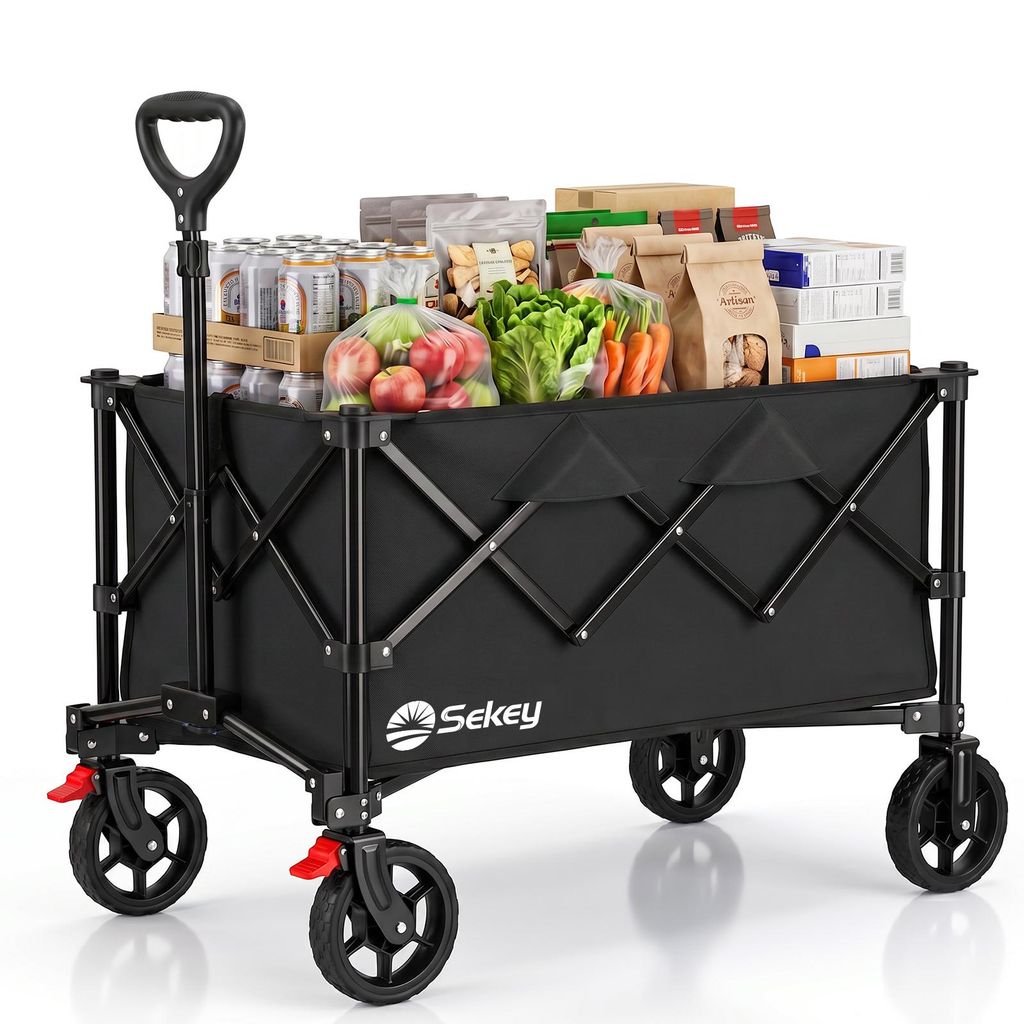 Sekey Składany wózek ręczny 150 kg z hamulcami, składany Zdjęcie produktu 