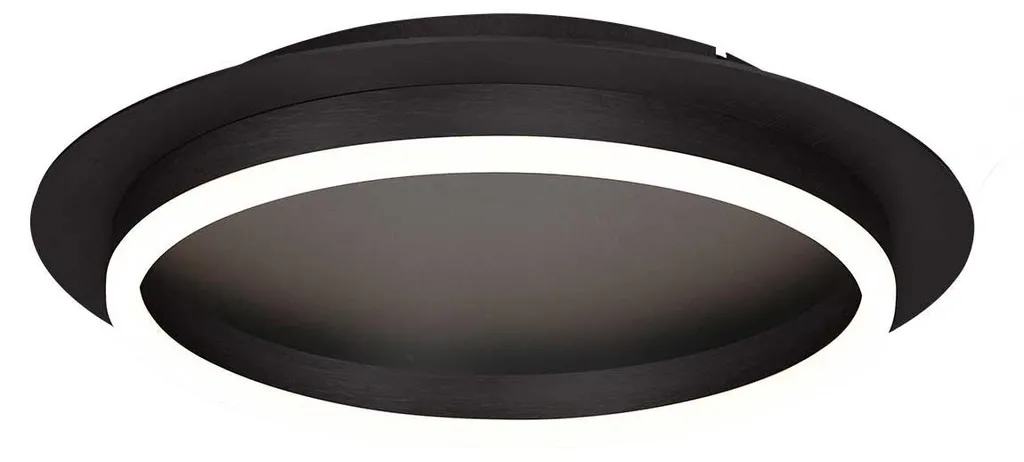 Plafonnier LED Ringlux Steinhauer en métal noir Ø 32cm - Modèle 3655ZW