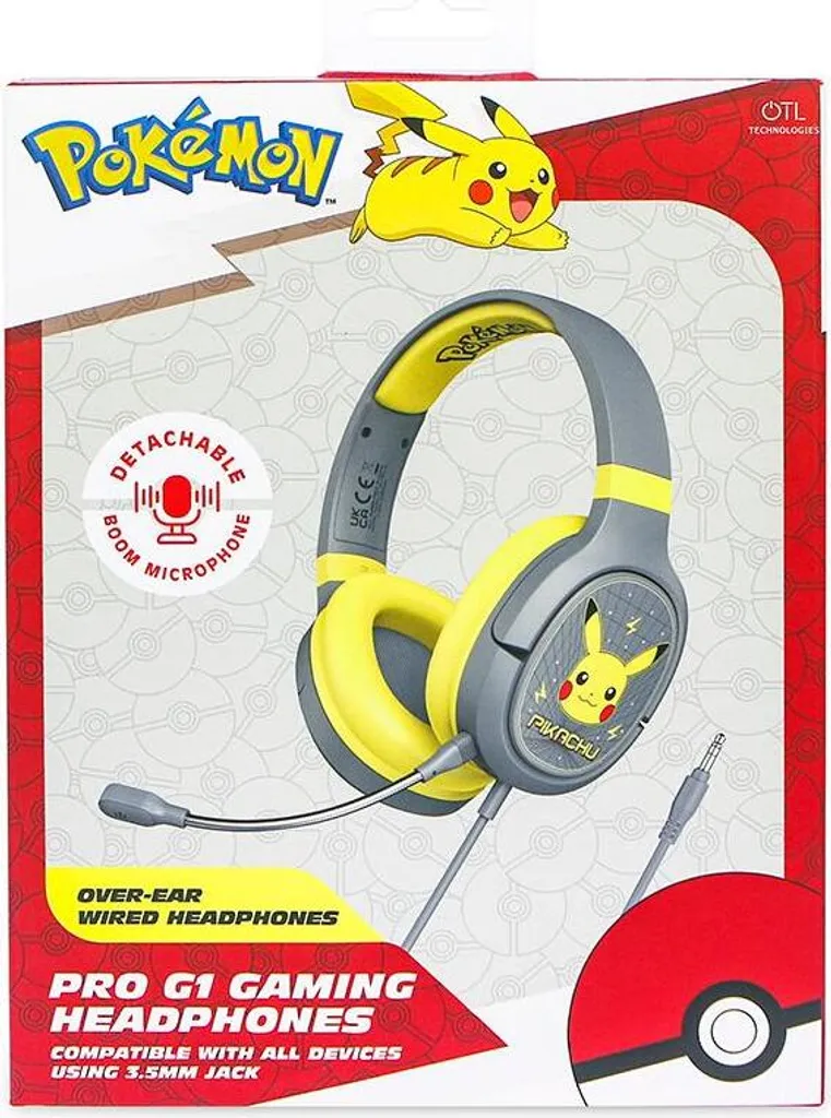 Casque Gaming Pikachu Jaune Pokémon avec Micro Perche et Son Stéréo Pro - 6