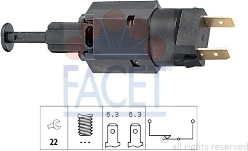 1 Bremslichtschalter FACET 7.1050 Italy - OE Equivalent für MG OPEL