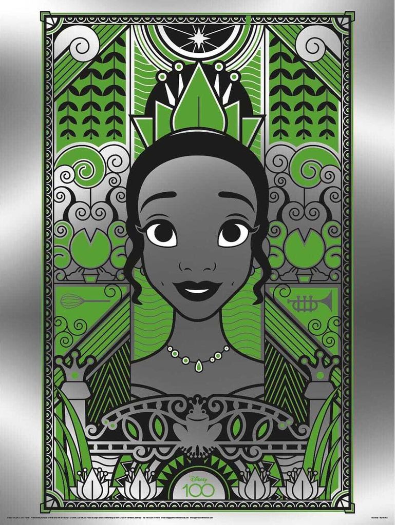 Pyramid International Disney Poster Set Metallic Print Tiana 30 x 40 cm (3)