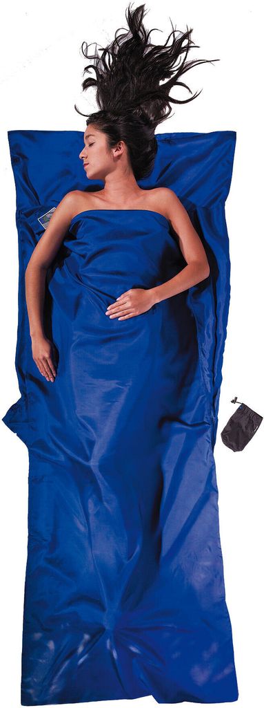 COCOON TravelSheet Seide ultramarine blue - Leicht-Reiseschlafsack