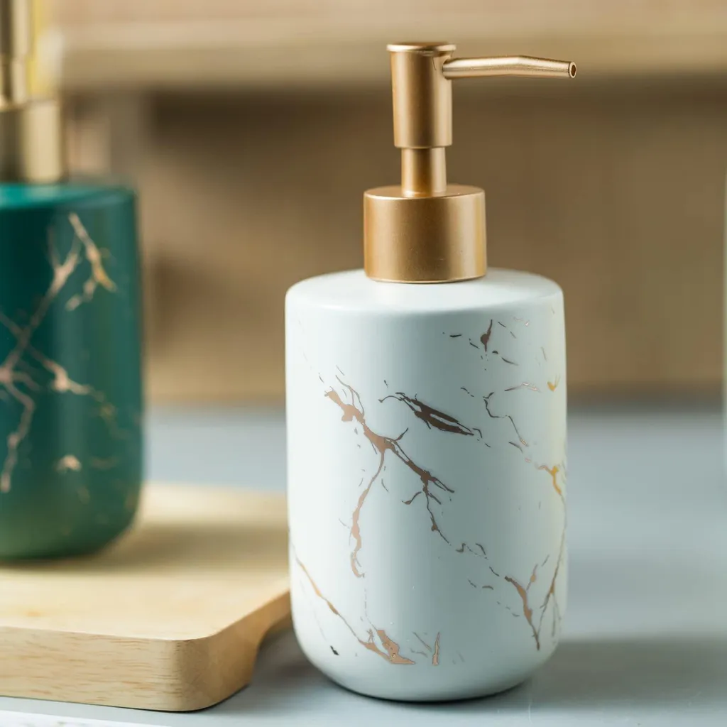 Distributeur de savon mural pour salle de bains et cuisine moderne