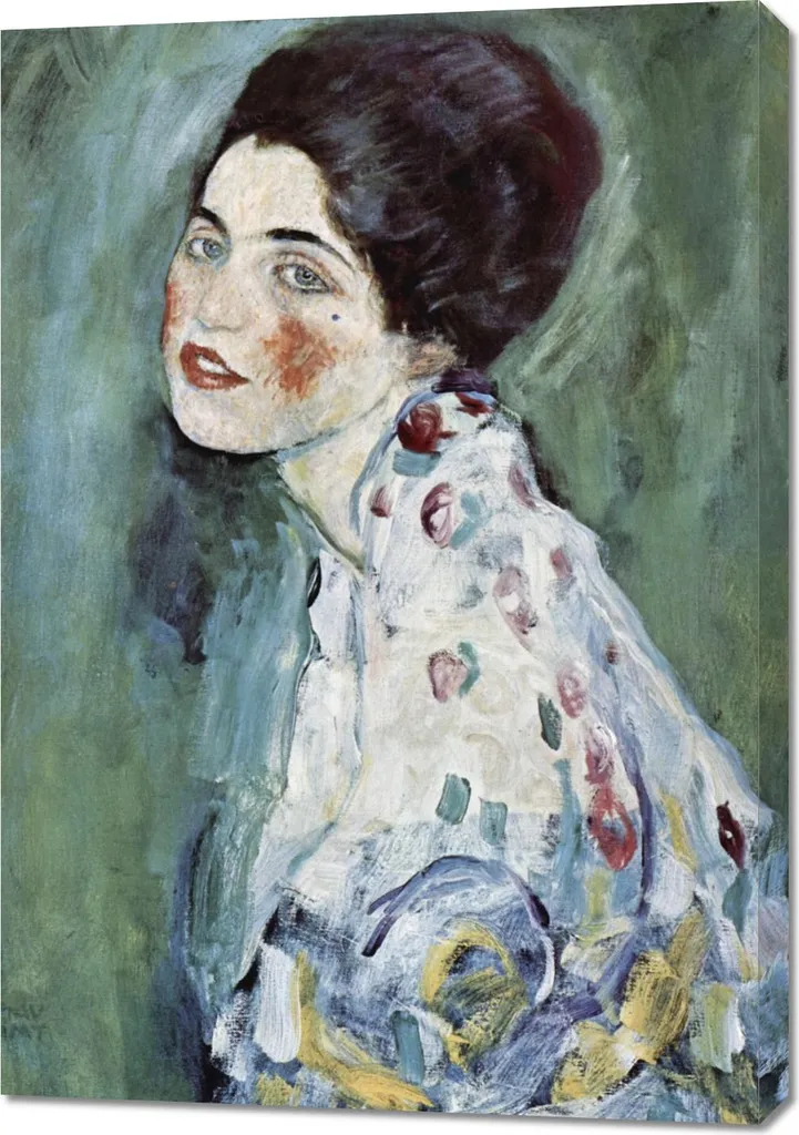 Portrait d'une Dame Klimt 70x100 Impression Haute Qualité Style Rétro