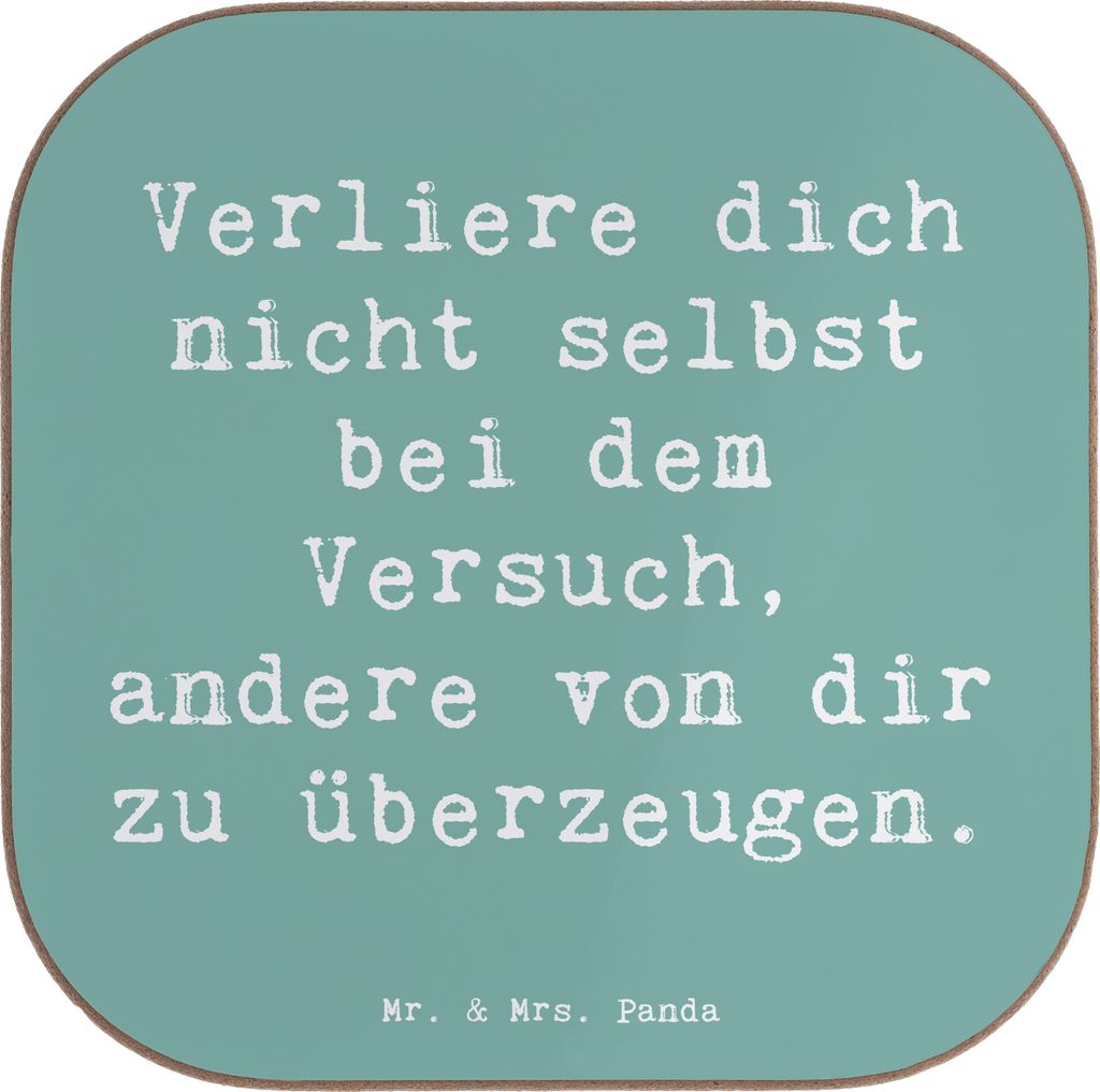 Mr. & Mrs. Panda Untersetzer Glas Spruch Selbstzweifel Produktbild 