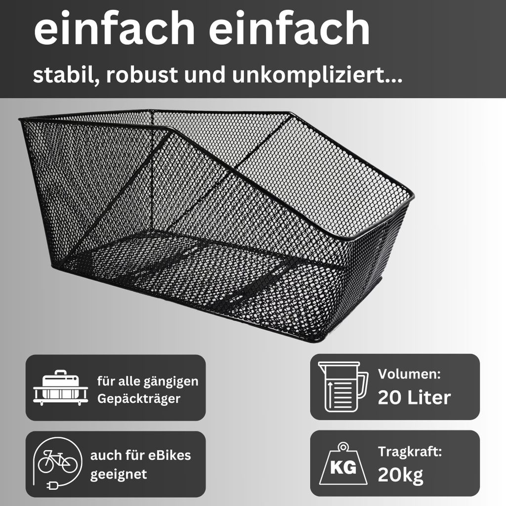 VDP - Fahrradkorb XL 20L (EAST_BJB-445) BJB-445 Produktbild 