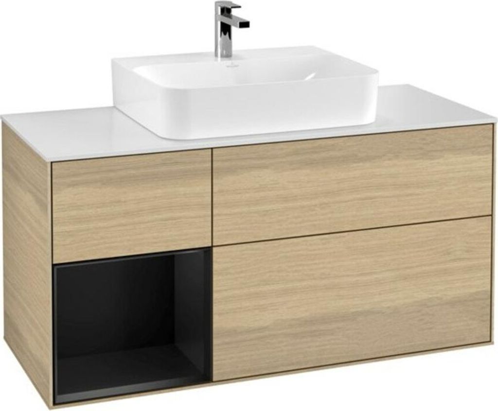 V&B Waschtischunterschrank Finion 120cm, Pl w m, Reg li bla m Lac, Oa ven
