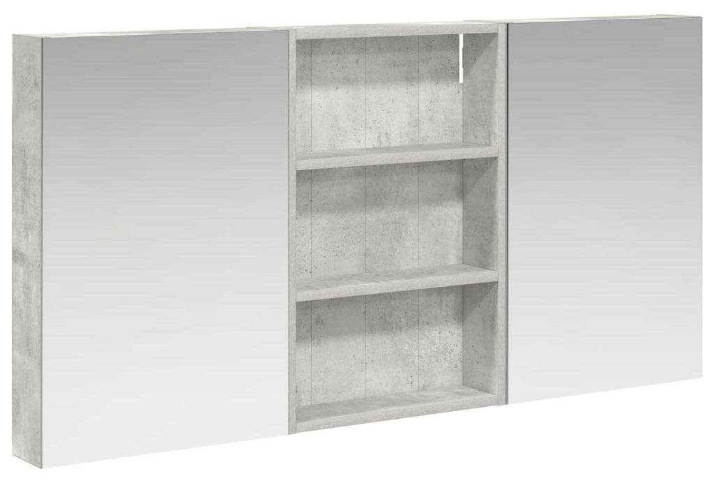 vidaXL Badezimmerschrank-Set 3 pcs 120 x 10,5 x 60,5 cm Holzwerkstoff