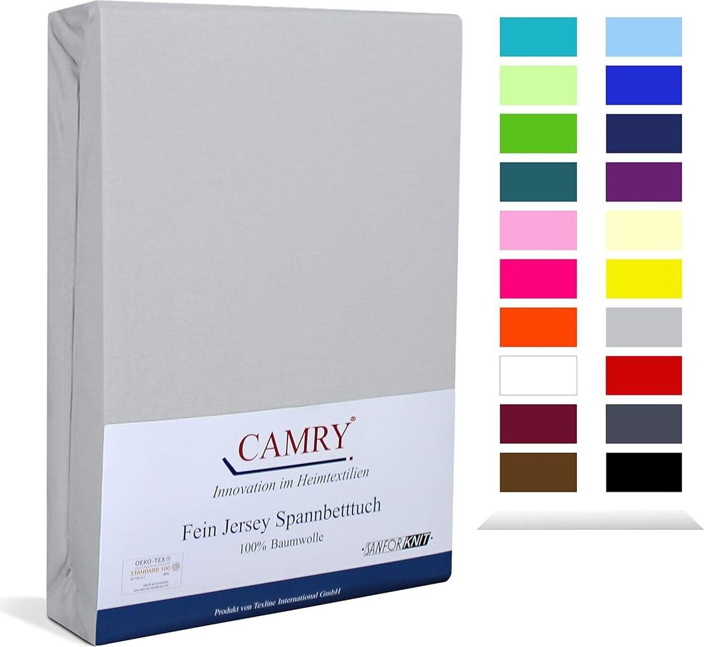 Carmy Boxspringbett und Wasserbett Spannbettlaken Jersey Produktbild 