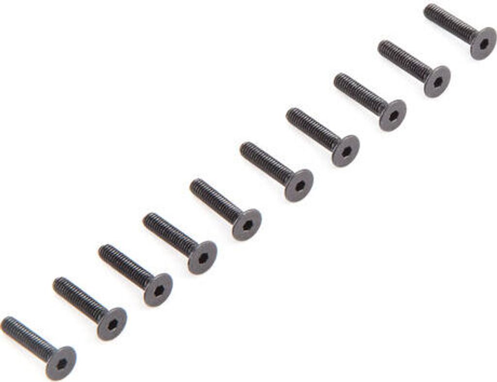 Losi Flat Head Screws M2.5 x 12mm (10)