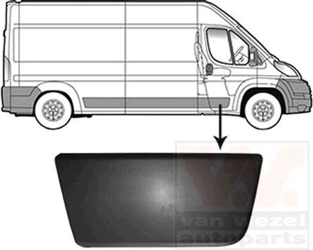 Enjoliveur de Carrosserie Peugeot Avant Droit Gris Foncé VAN WEZEL PC