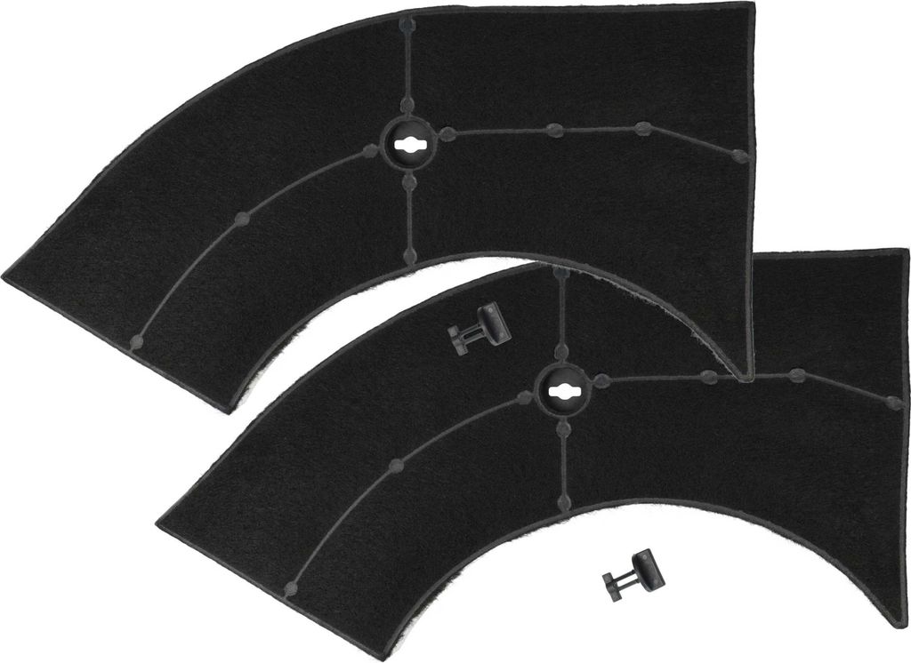 vhbw 2x Aktivkohlefilter Ersatz für Electrolux E3CFE10 für Dunstabzugshaube - 28 x 13,3/9,5 x 2,6 cm