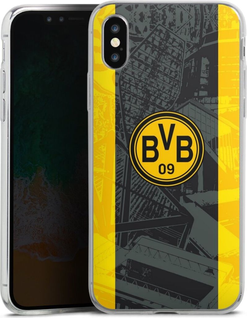 DeinDesign Slim Hülle für Apple iPhone X Silikon Case Ultra Dünn Handyhülle BVB Borussia Dortmund Stadion