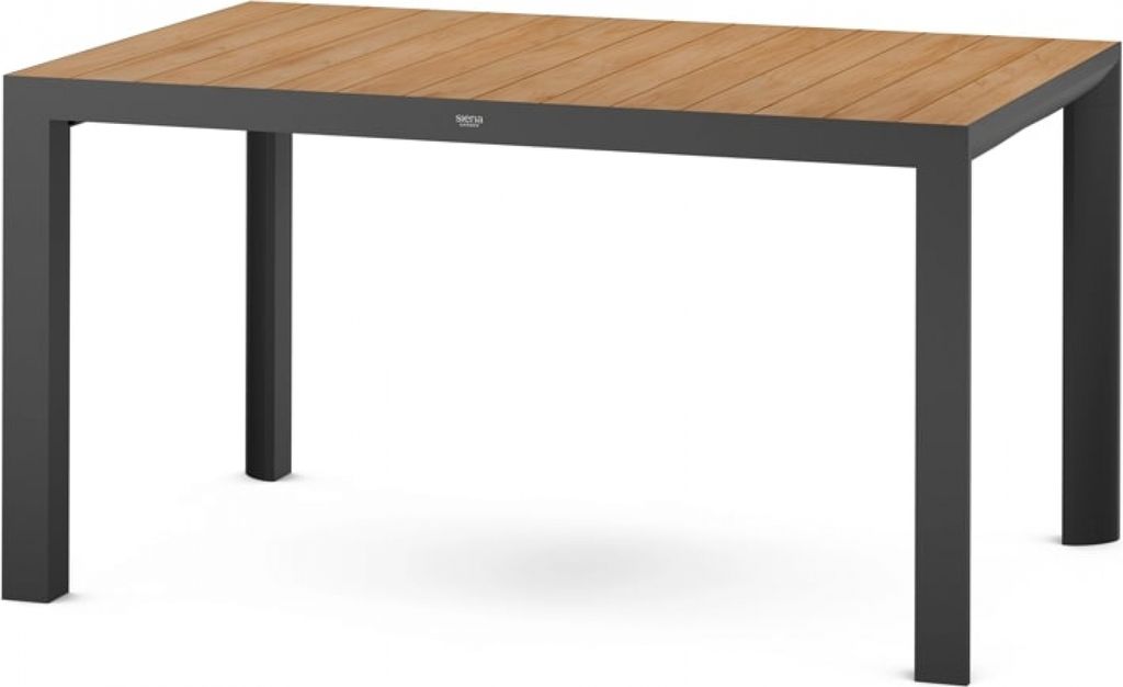 Siena Garden Silva Dining Tisch 140 x 90 cm - Aluminium (matt anthrazit) &Teak
