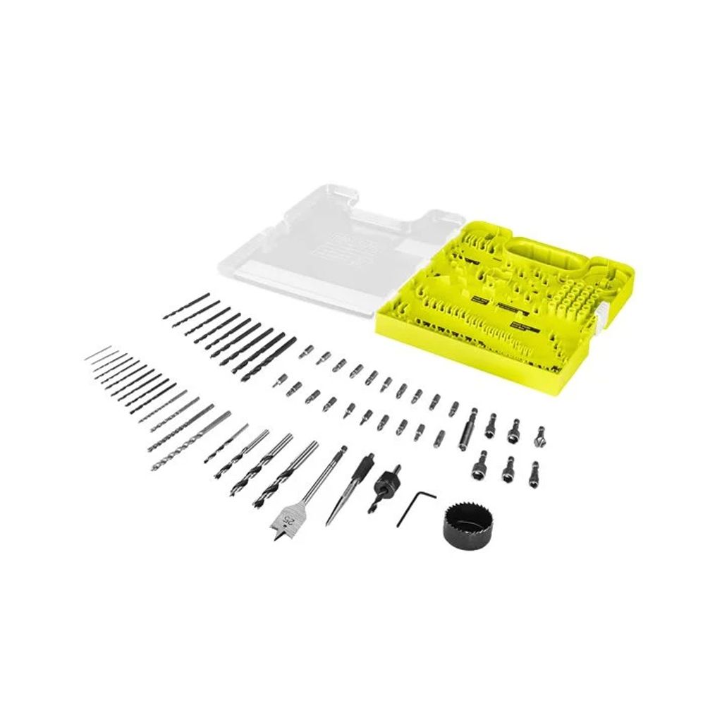 Ryobi RAKDD200 Bohr- Und Fahrset 200-teilig - Inkl. Bits Für Holz, Metall, Mauerwerk
