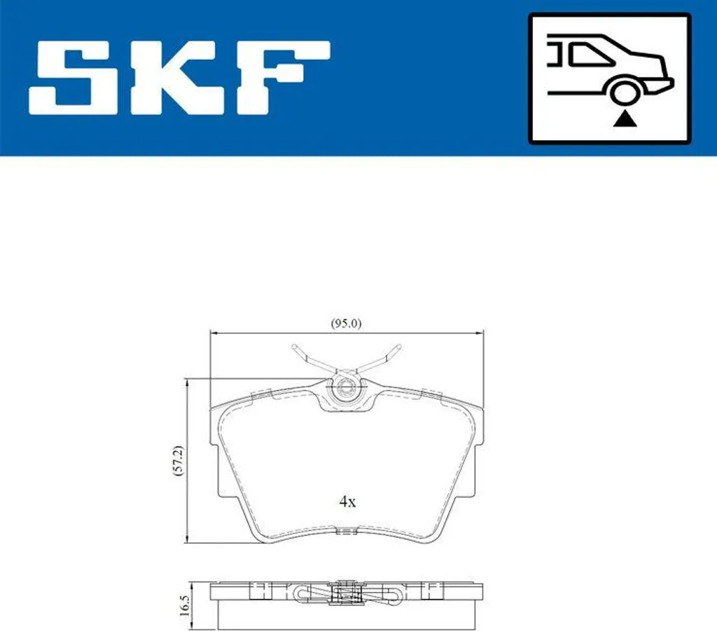 Plaquettes de frein 4406000QAF SKF VKBP90021 - Haute Résistance OE