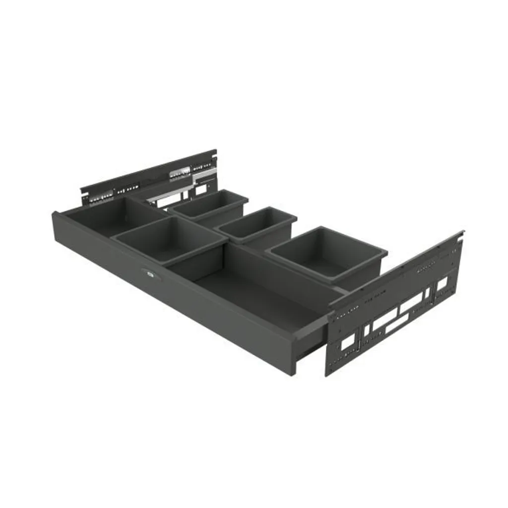 Naber Cox Base-Board 900 Tiroir Anthracite Gain de Place et Design