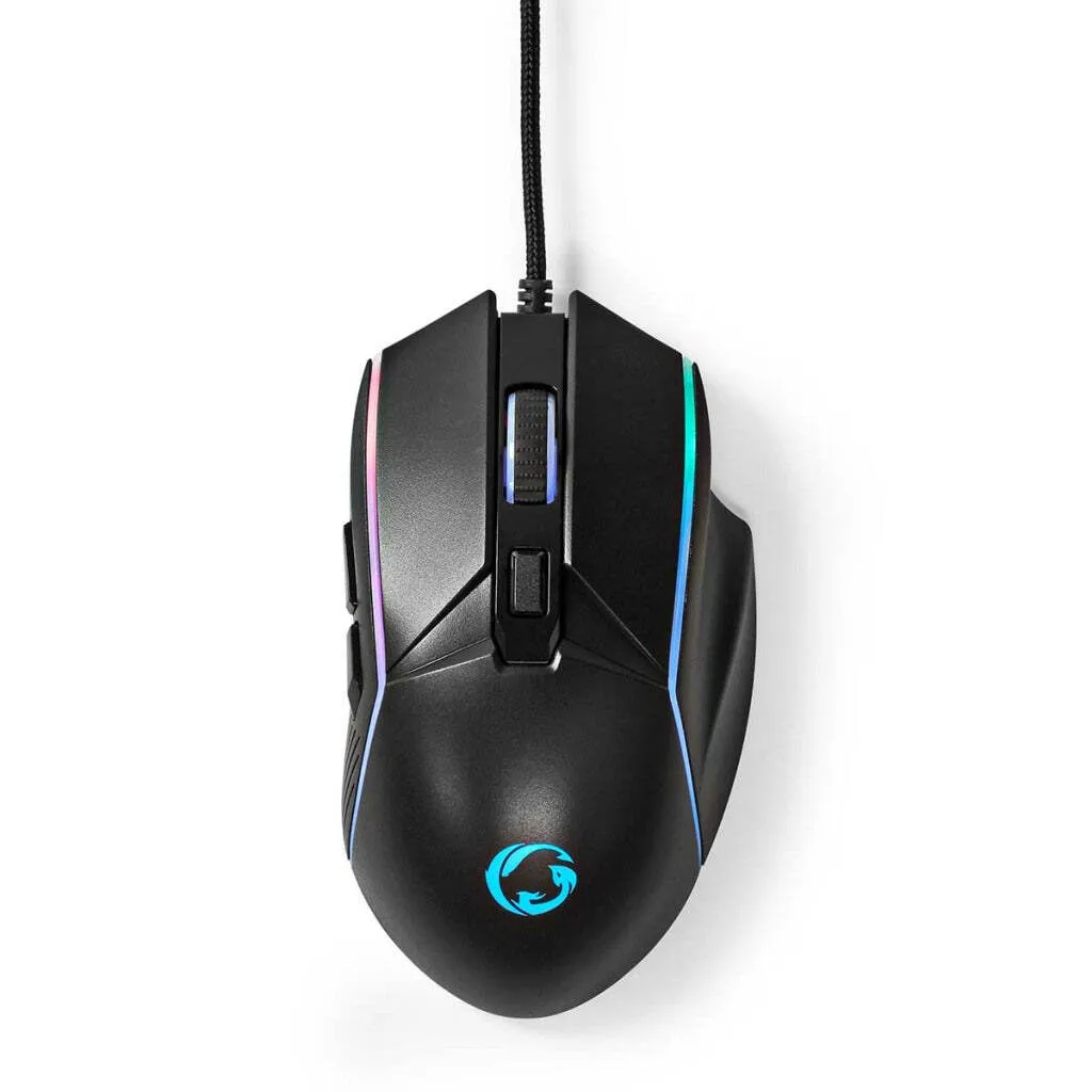 Mouse Gaming Cablato 7200 DPI - 6 Tasti - Ergonomico Mano Destra LED
