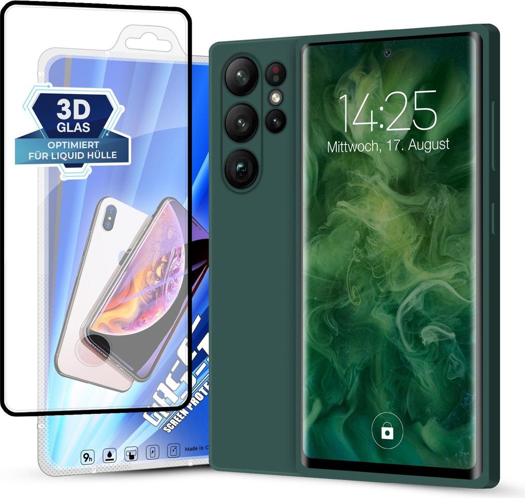 Hülle für Samsung Galaxy S23 Ultra mit 9H Displayglas Produktbild 
