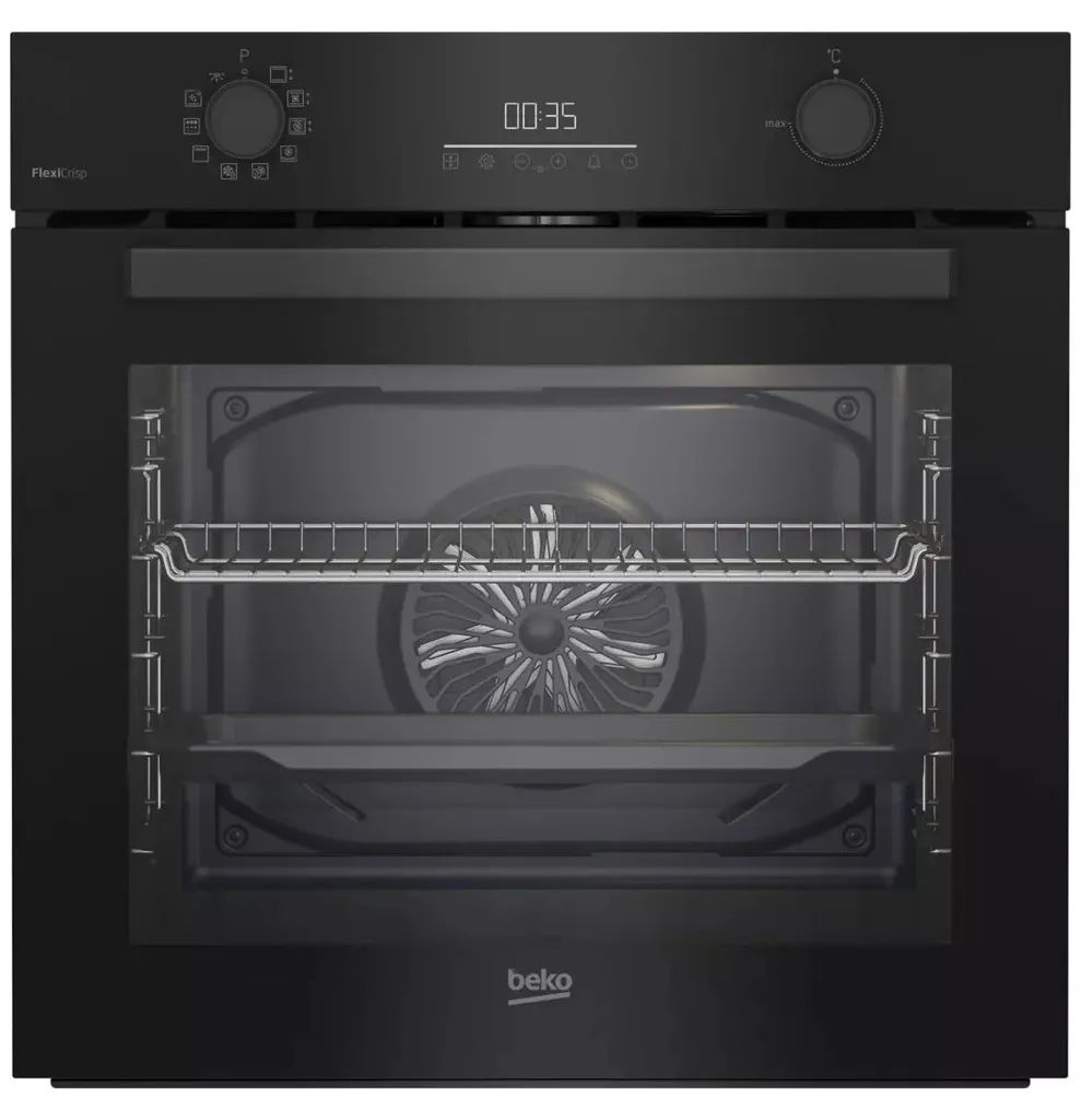 Four Encastrable Familial 72L Beko Noir Idéal pour Cuisson sur 3 Niveaux