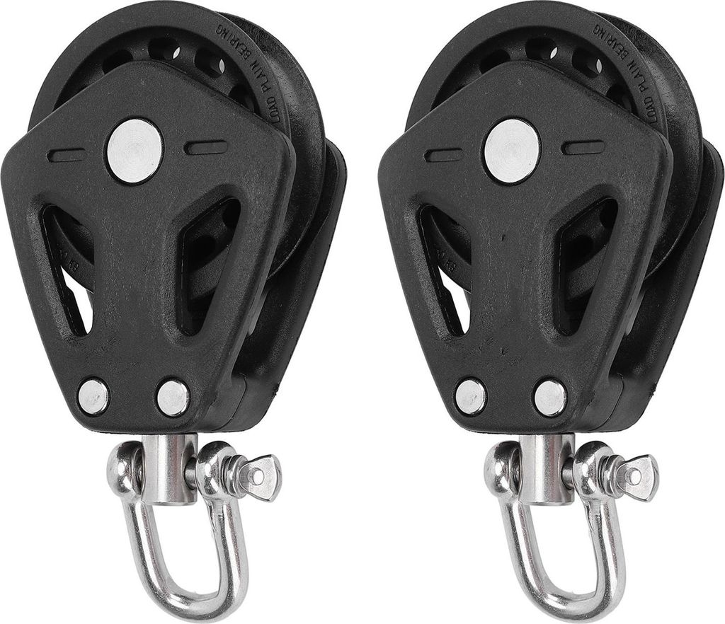 2PCS Marine Pulley Block Stainless Steel Nylon Heavy Duty Image du produit 