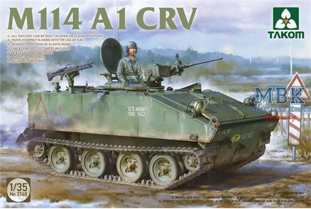 Maquette Char Militaire M114 A1 CRV Takom TAK2148 à Assembler 1/35ème