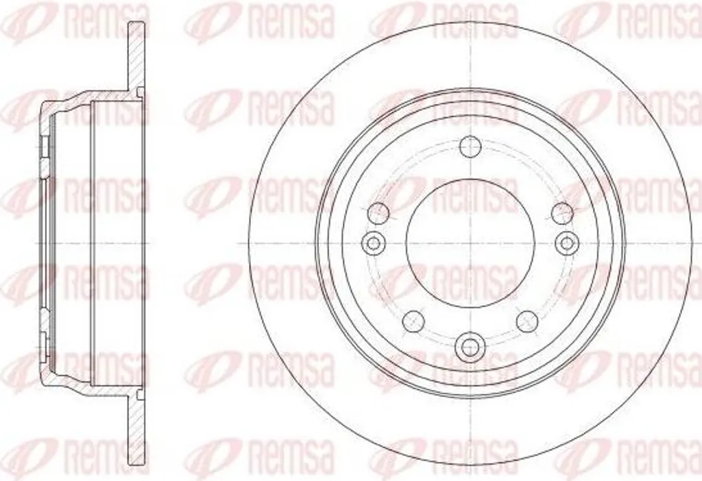 Disque de frein en fonte alliée REMSA 62517.00 pour Elantra Sonata