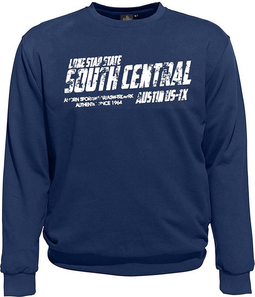Übergrößen Sweatshirt AHORN SPORTSWEAR Lone Star weiß Produktbild 