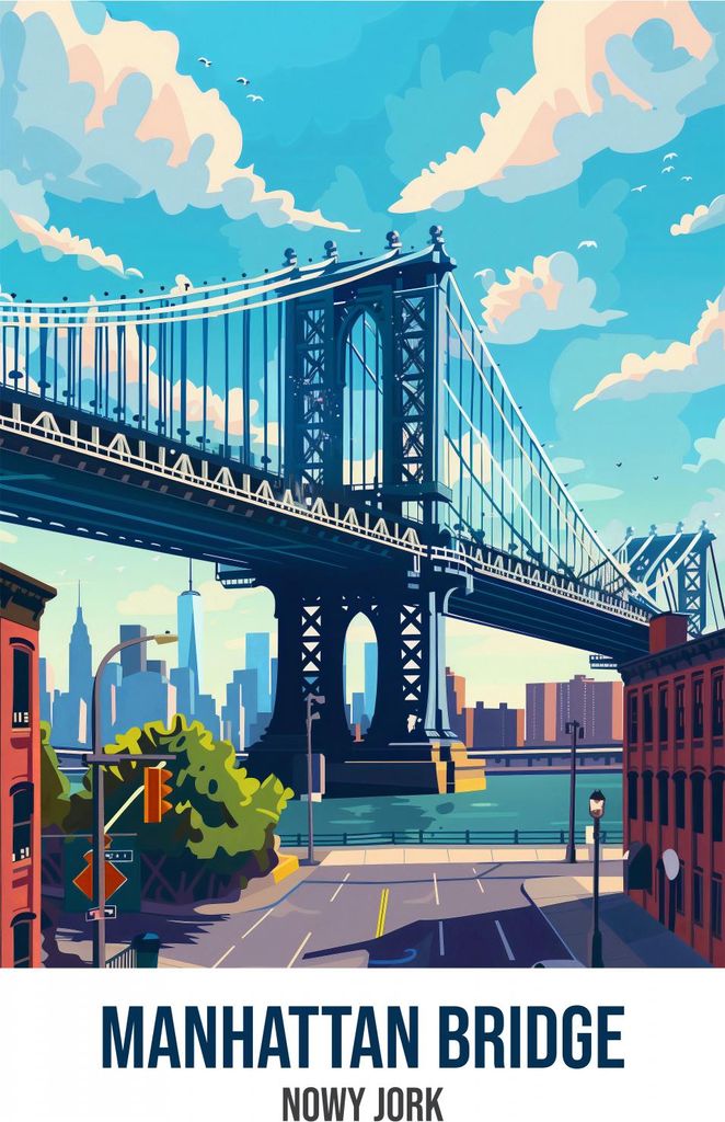 Plakat 15x20cm Manhattan Bridge