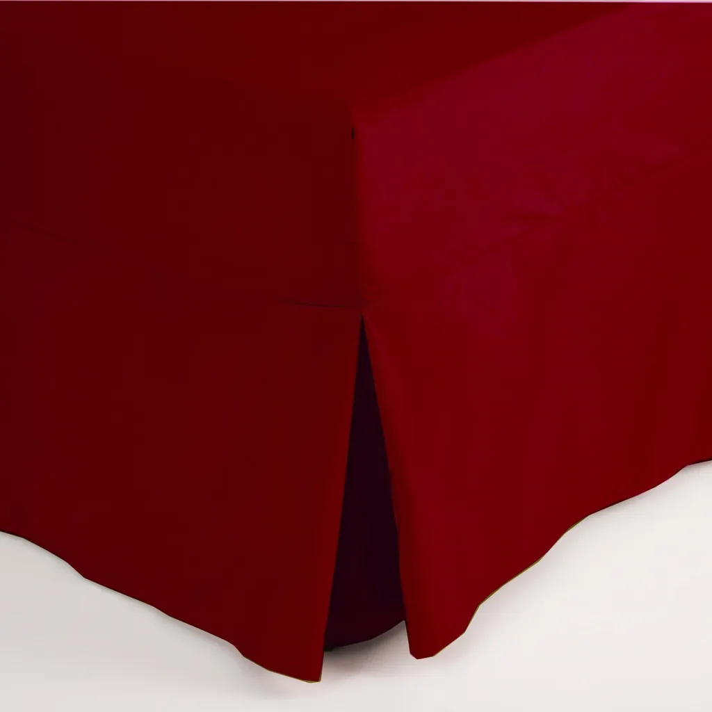 Belledorm Volant Percale BM178 Rouge pour Lit King Size 150x200 cm