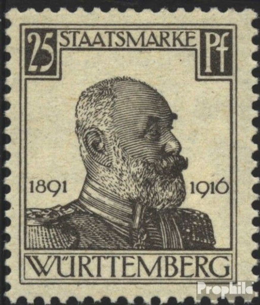 Briefmarken Württemberg 1916 Mi D246 postfrisch König Wilhelm