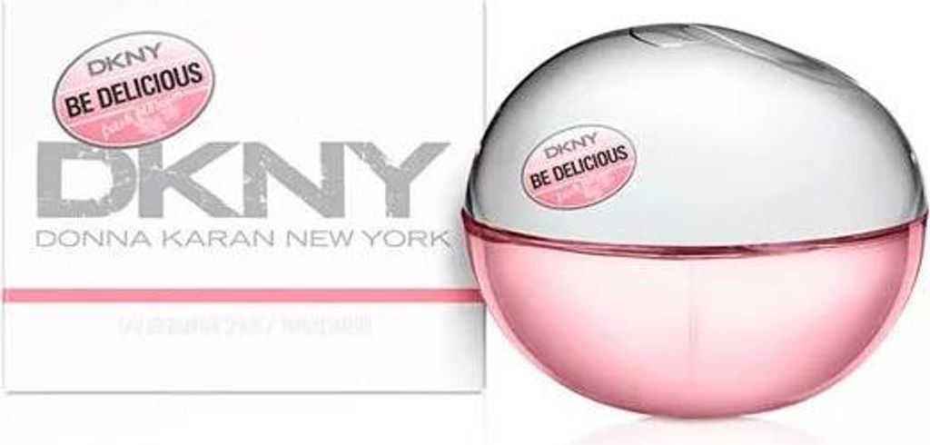 A product shot of a perfume bottle and its packaging.