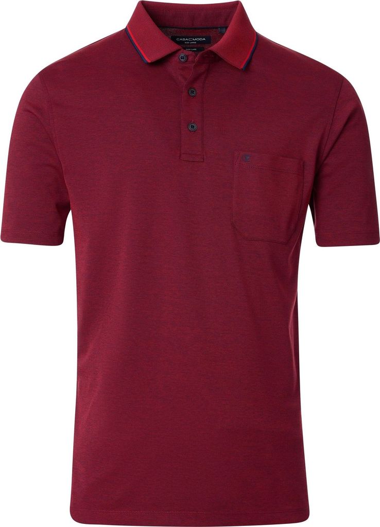 Casa Moda Kurzarm-Poloshirt Braun