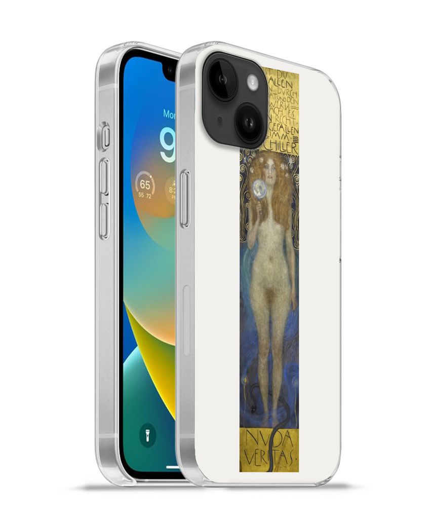 MuchoWow Handyhülle Schutzhülle Hülle für Apple iPhone 14 Plus - Soft case Nuda veritas - Gustav Klimt Silikon Softcase Handy Hülle - Abbildung