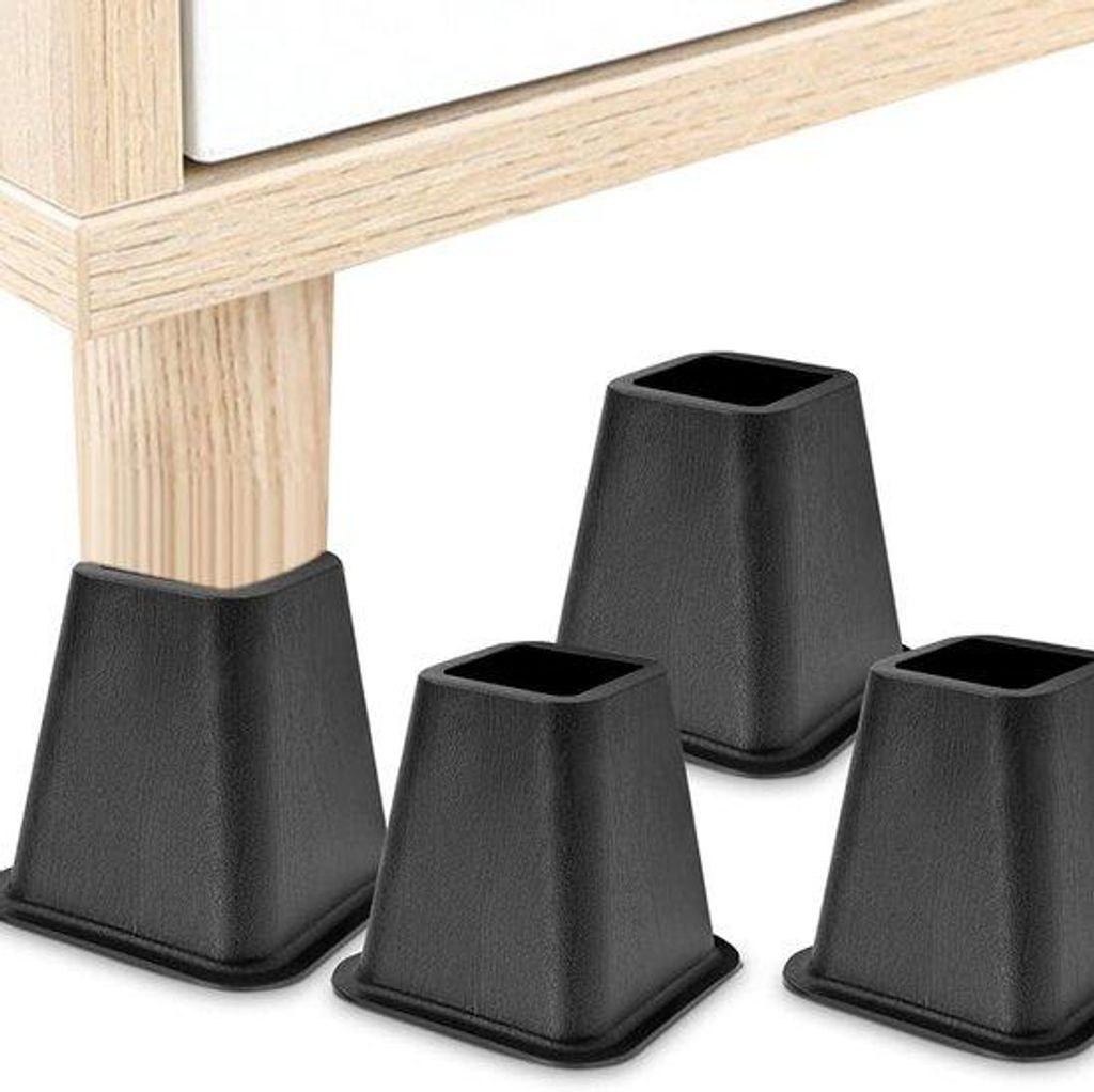4-teiliger Liftset mit Olifantenbeinen, 500 kg Tragfähigkeit, für Betten, Tische, Stühle und Sofas.