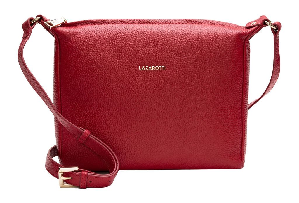Lazarotti Leder Umhängetasche Bologna Leather Nola-2 Red rot