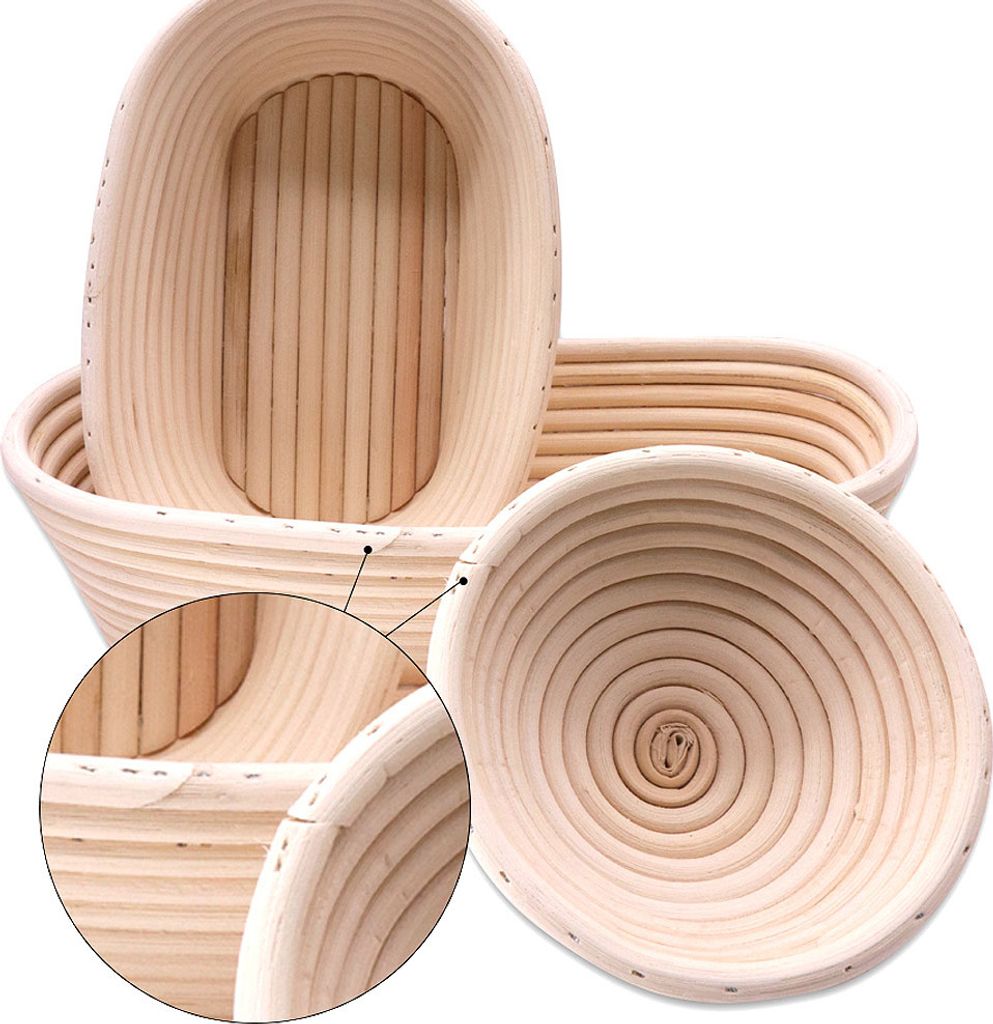 CANDeal 35 cm oválny kváskovací košík s ľanovou vložkou - Obrázok produktu 8