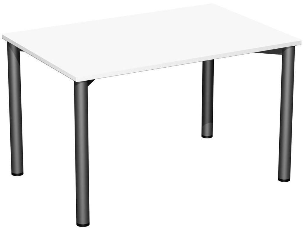 Schreibtisch feste Höhe, 1200x800x720, Weiß/Anthrazit